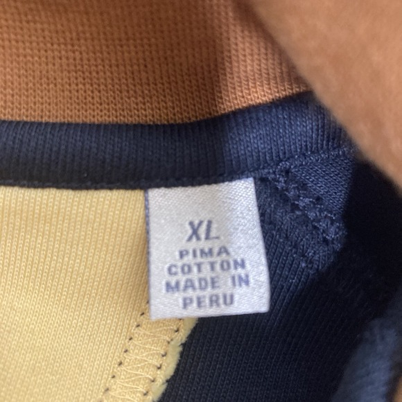 Peter Millar Sweater Mens XL Black Long Sleeve 1/4 Zip Pima Cotton Drawstring - Picture 4 of 8